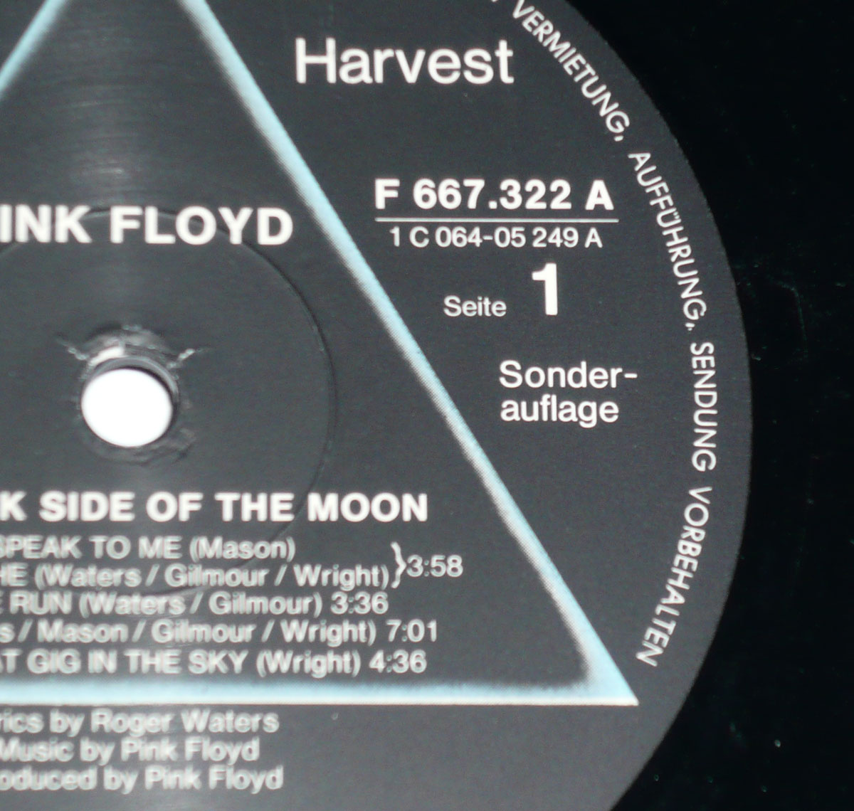 High Resolution Photo #6 PINK FLOYD Dark Side Moon Switzerland 